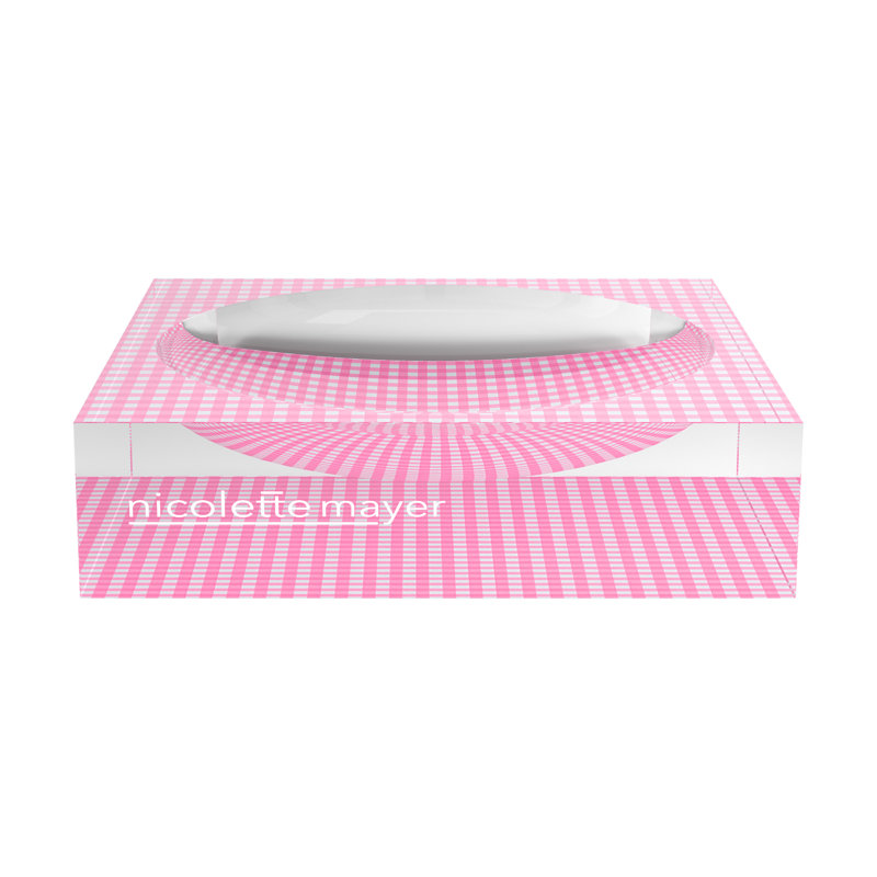 Gingham Acrylic Decorative Tray, 6"W x 6"D x 2"H