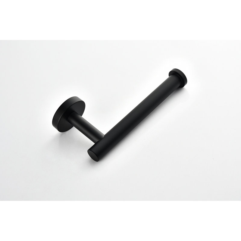 Paquet de 2 porte-papier essuie-tout en acier inoxydable noir mat - Design moderne et fiable pour une routine quotidienne