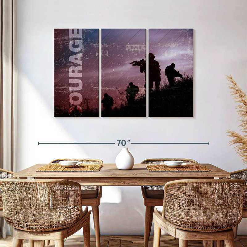 Military Courage, 36" H x 57" W