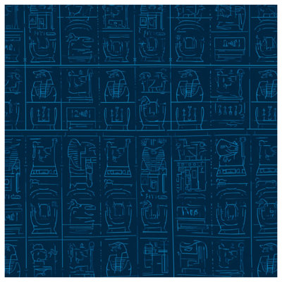 Édredon égyptien à symboles Hiéroglyphes
