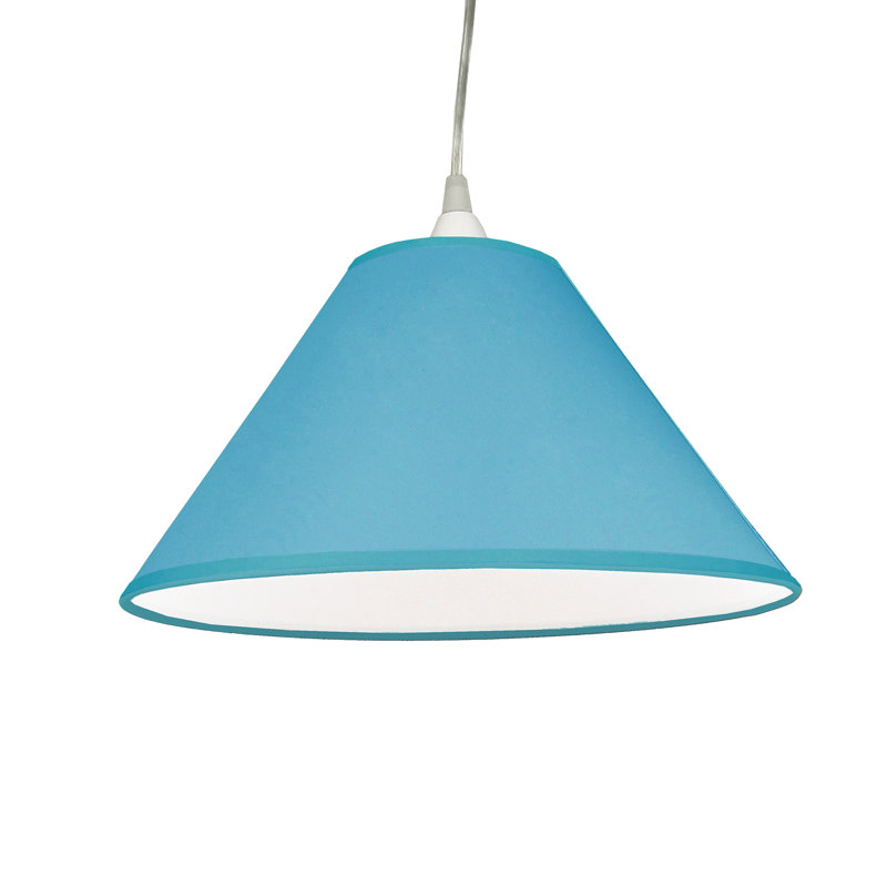 18cm H Cotton Empire Lamp Shade ( Screw On ), Blue
