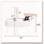 Table basse à plateau relevable 31,5 "avec rangement, base sculptée blanche avec plateau en bois naturel