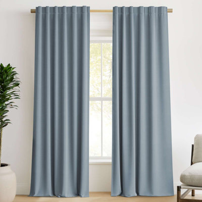 Blackout Curtains Thermal Insulated Window Treatment Panels Room Darkening Blackout Drapes for Living Room Back Tab/Rod Pocket Bedroom Draperies 2 Panels