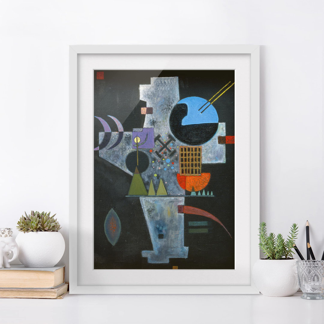 Gerahmtes Poster Die Form des Kreuzes von Wassily Kandinsky