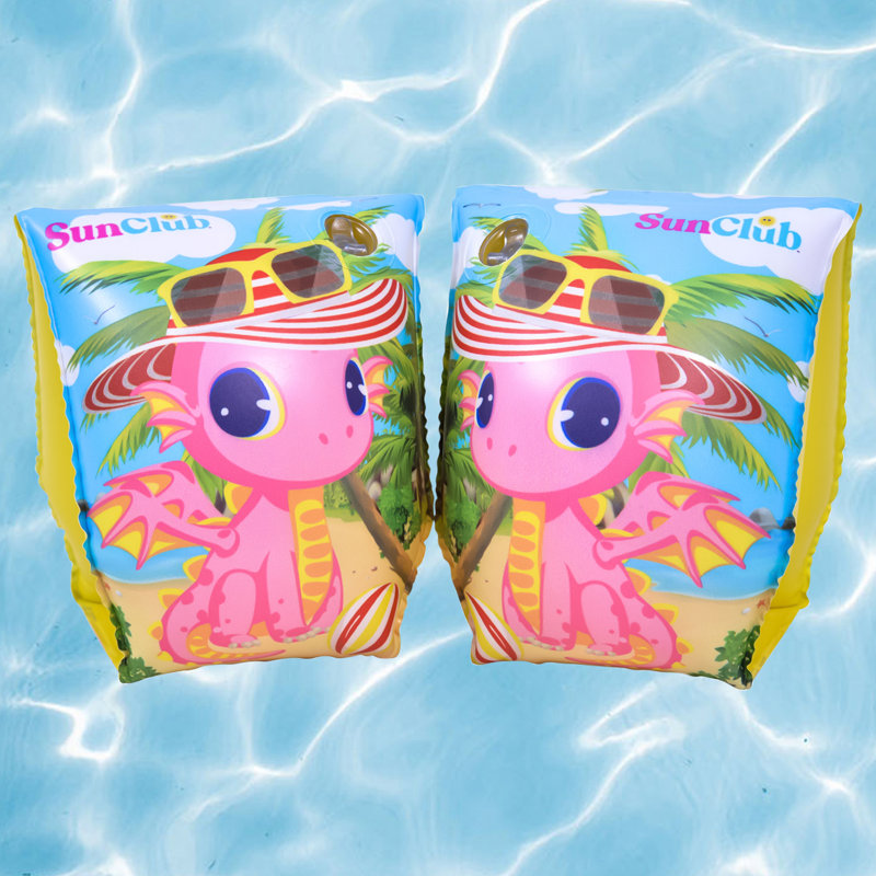 9" Inflatable Pink Dragon Swimming Arm Floats
