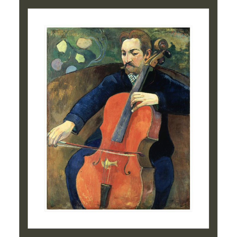 «Upaupa» par Paul Gauguin, reproduction giclée encadrée, H 28,12 po x l 23,5 po