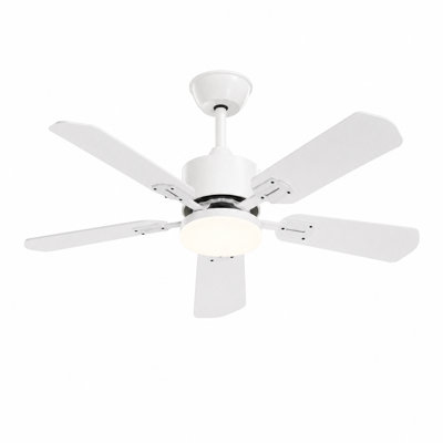 42'' Modern Smart Dimmable Ceiling Fan With 3-Color Dimmable LED Lights, 6-Speed Reversible DC Motor, Remote Control for Indoor Bedroom Living Room
