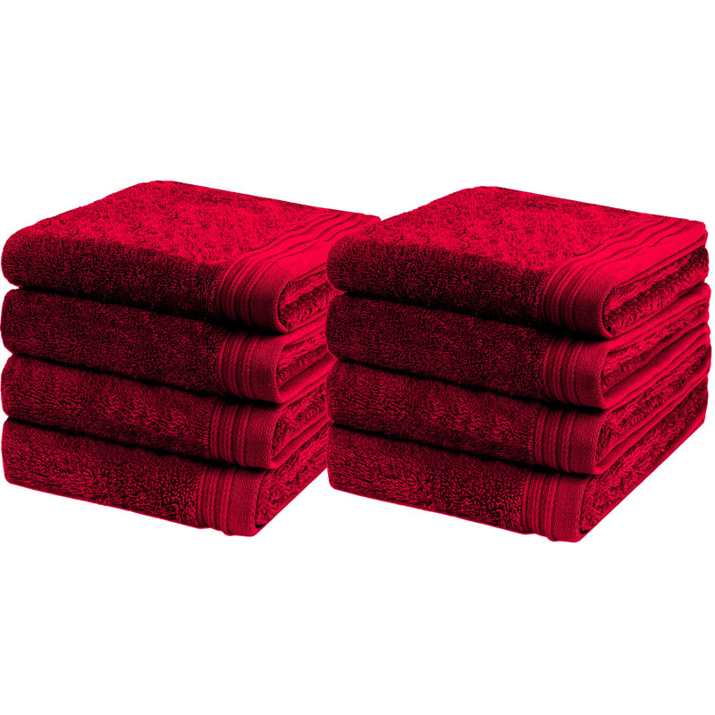 Raquel Midweight Hand Towel, Burgundy