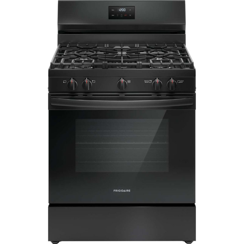 Frigidaire 30" Gas Range With Quick Boil, Black