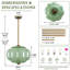 Luminaire suspendu en verre Milk, lustre citrouille semi-encastré 14,5 po pour îlot de cuisine, salle à manger-729804261-729804263