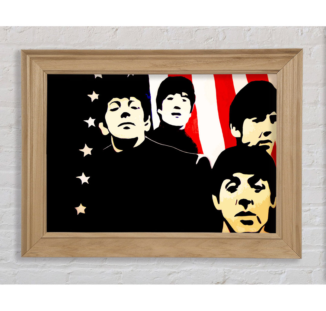 The Beatles Amerikanische Flagge - Druck