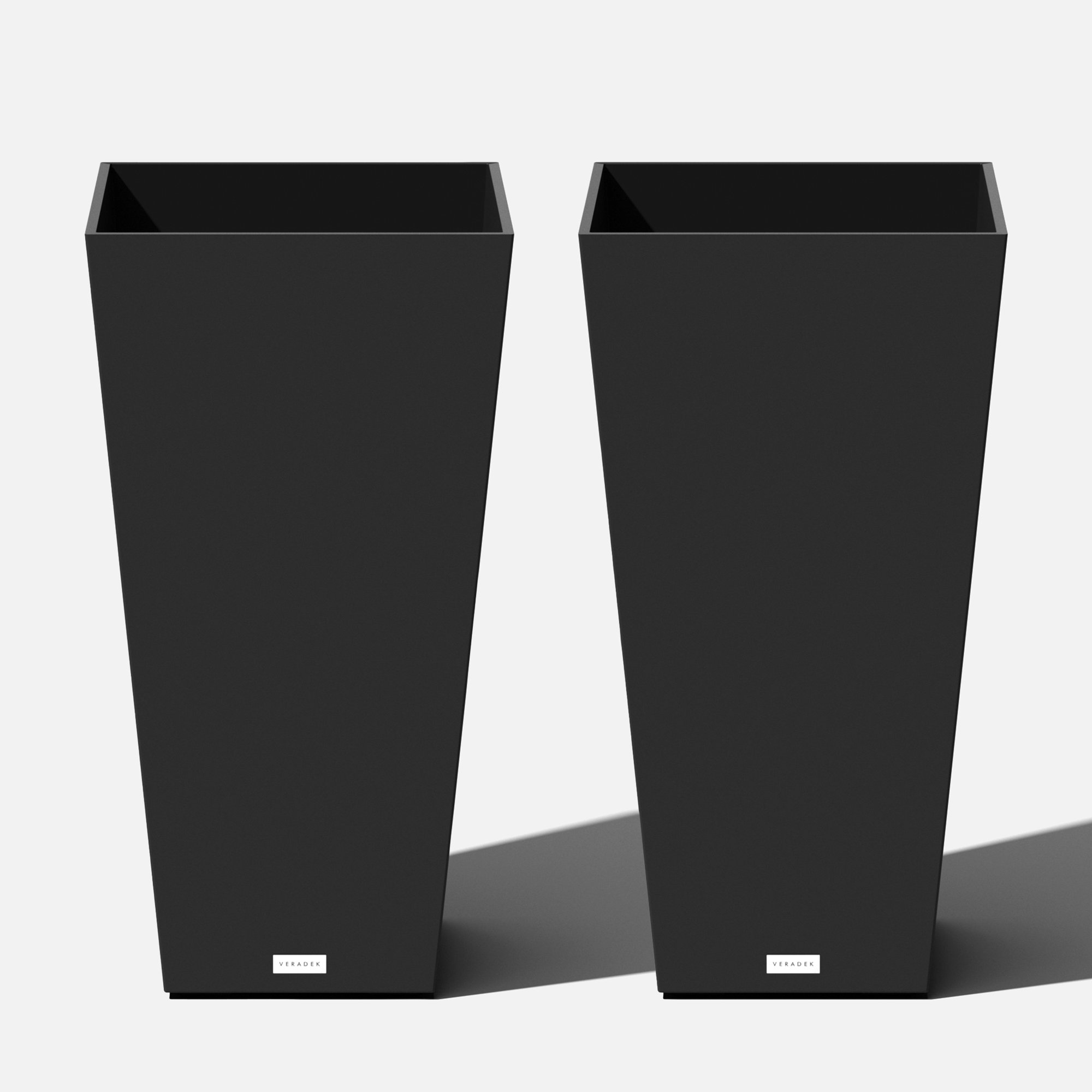 V-Resin Series Pot Planter, 30'' H x 15'' W x 15'' D, 2pk