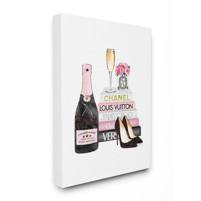 « mode concepteur de chaussures à vin bookstack rose », impression