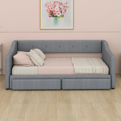 Upholstered Daybed With Drawers