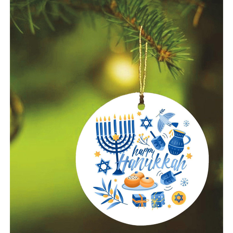 Ornement en forme de joyeuses fêtes de Hanoukka
