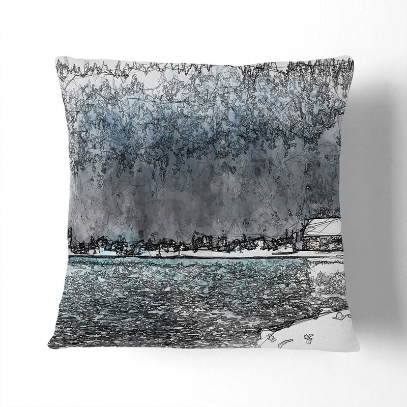 Square Throw Cushion, 55cm H x 55cm W x 20cm D, Stone