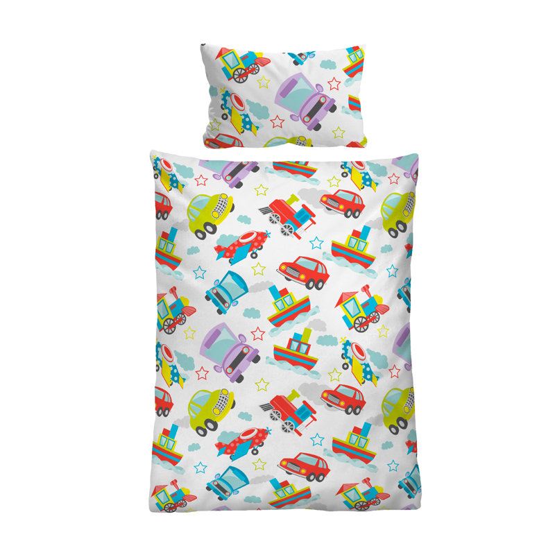 100% Cotton 57 TC 2 Piece Duvet Cover Set, 100 x 135 cm + 40 x 60 cm