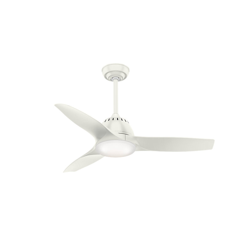 44" Wisp 3-Blade LED Standard Ceiling Fan with Remote Control and Light Kit Included