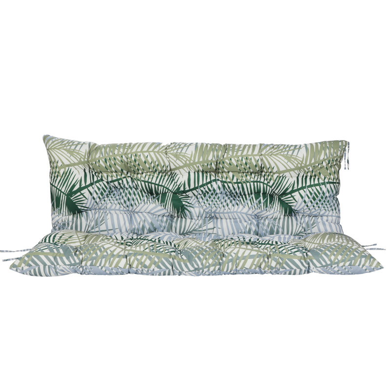 Coussin de banc imperméable en polyester noir résistant aux rayons UV pour intérieur / extérieur, 60" W x 20" D