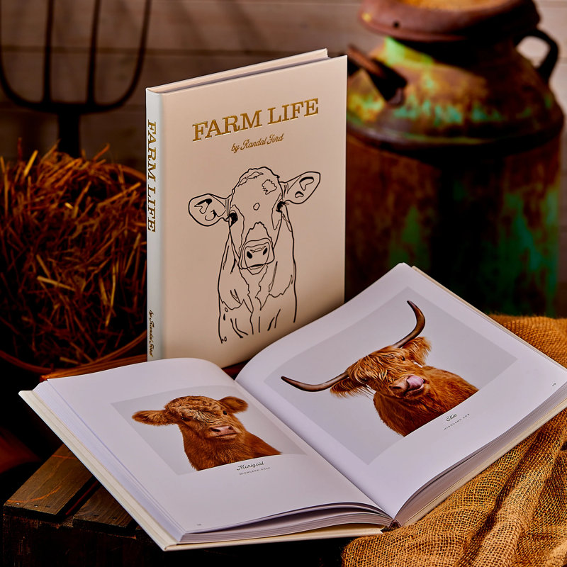 Farm Life Leather Bound Coffee Table Book
