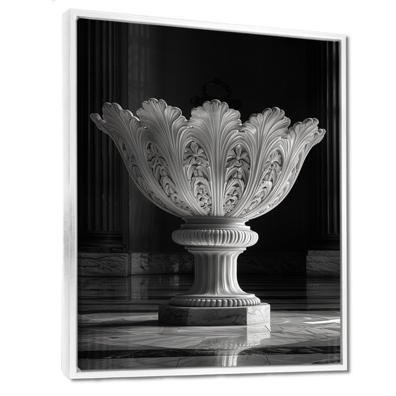 Monochromes d'art architectural Monument I - Monuments, art mural, salon, Cadre flottant blanc, H 16 po x l 32 po