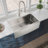 33X22x10"Farmhouse Apron Single Bowl Stainless Steel Kitchen Sink With Workstation-121405080