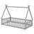 Creative Tent-Shaped Floor Bed With Secure Guardrails-88341195