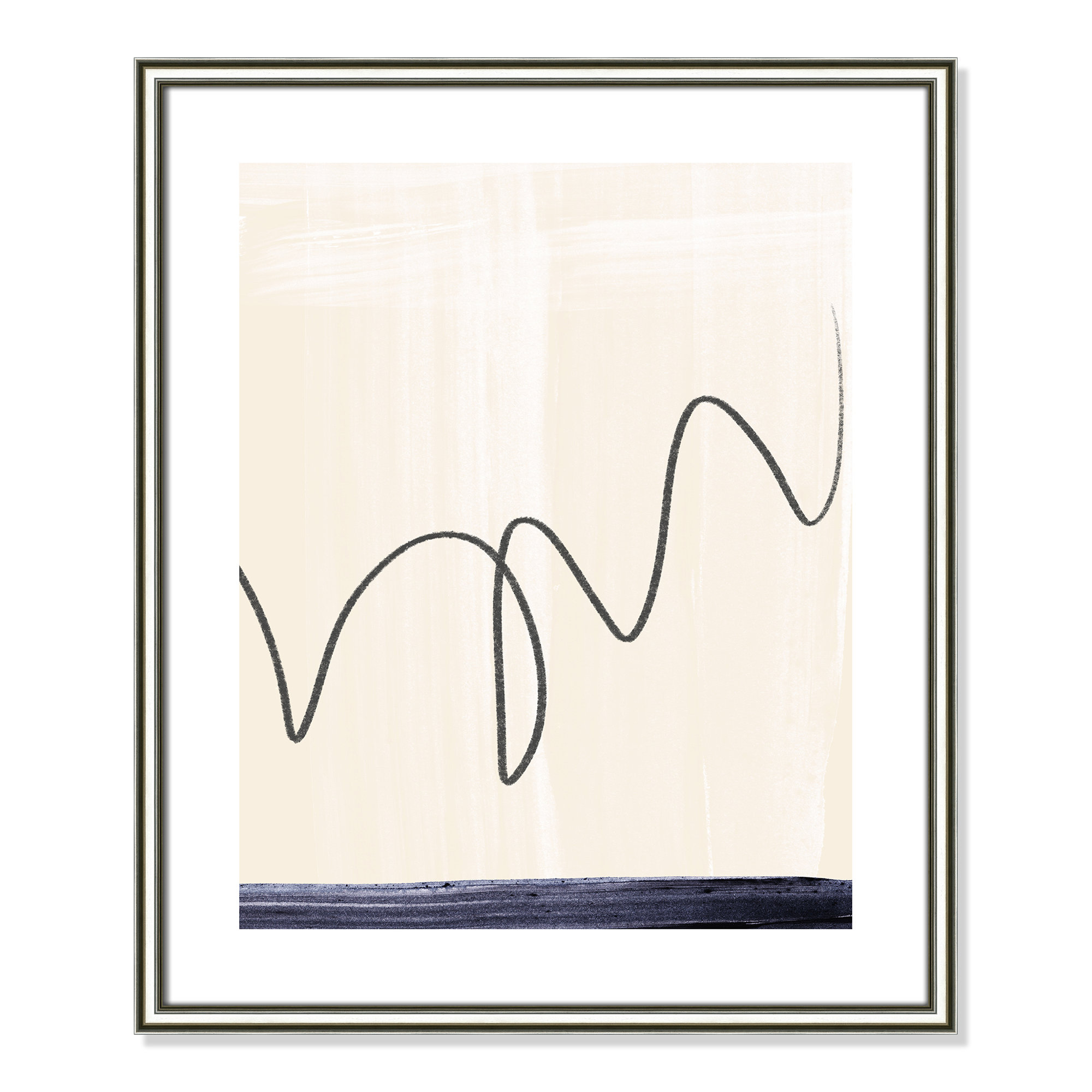 Departured II - Picture Frame Painting Print, 26.75" H x 22.75" W x 0.88" D, Silver Framed Paper