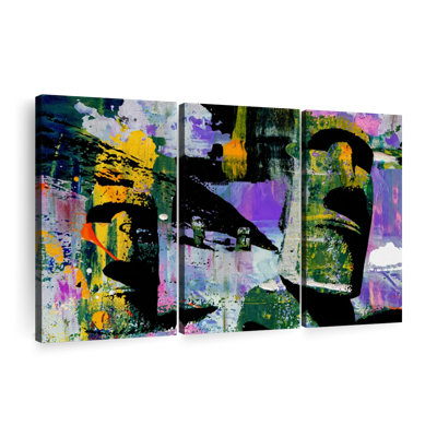 Moai II, reproduction sur toile