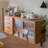 55.12"Solid Wood Cherry Wood brown Sideboard-122799166