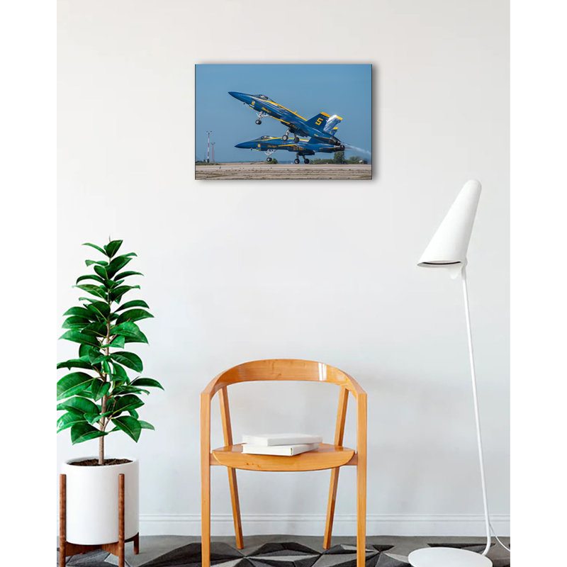 " Blue Angels Airplane Stunt Group ", 18" H x 24" W x 1.5" D