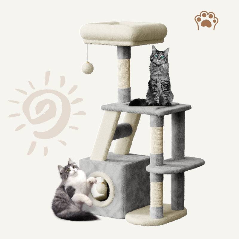 Amadahy 107cm H Cat Tree, Beige