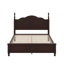 Lit plateforme en bois de style rétro avec support en lattes de bois-70188278-70188273