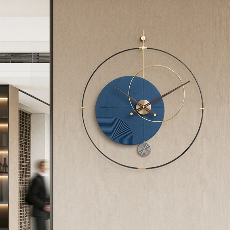 Horloges murales analogiques rondes bleues, Blue