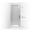 Revel 40'' x 74'' Pivot Shower Door with CleanCoat® Technology-2038862168