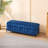 49.21" Wide Upholstered Velvet Storage Soft Bench Footstool Ottoman End Of Bed With Metal Legs, Foot Rest For Living Room, Entryway And Bedroom. Navy-613569480