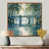 Toile avec cadre flottant brun