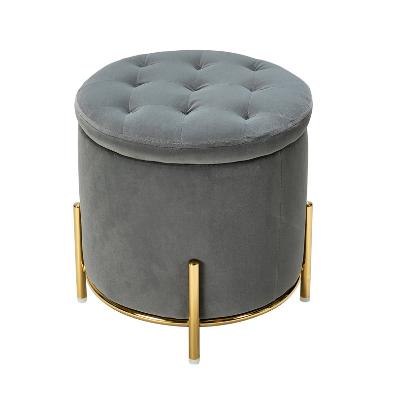 Repose-pieds Conrado, Velours gris velours