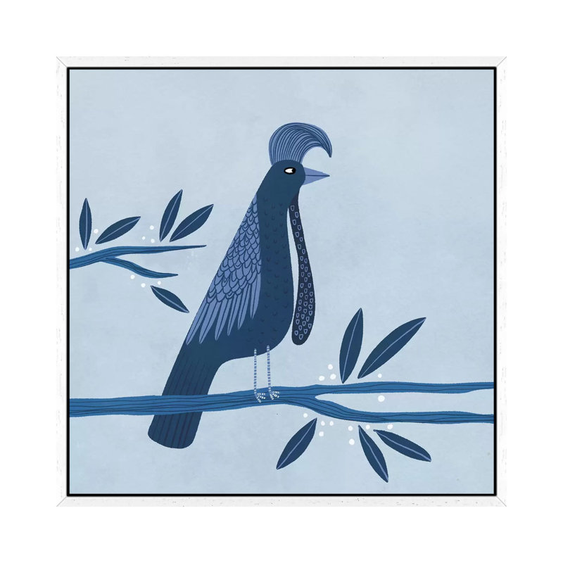 Umbrellabird 1 Piece Wall Art on Canvas, 66.04 cm H x 66.04 cm W, White Framed