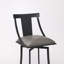 Tabouret de bar pivotant 30 po gris