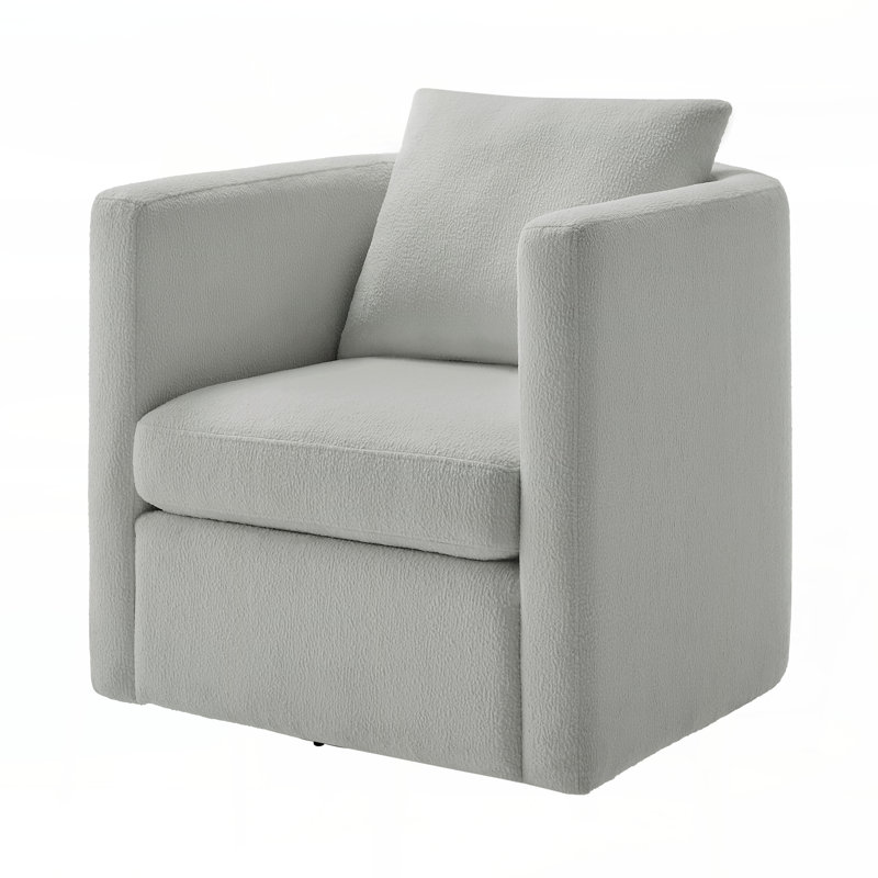 Fauteuil demi-tonneau Sutton, Gris clair
