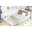 Lit tapissier blanc avec ceinture de charge et à DEL - Bois de pin + construction, plateforme complète Pleasant Dreams et construction solide et solide, installation facile-719954770
