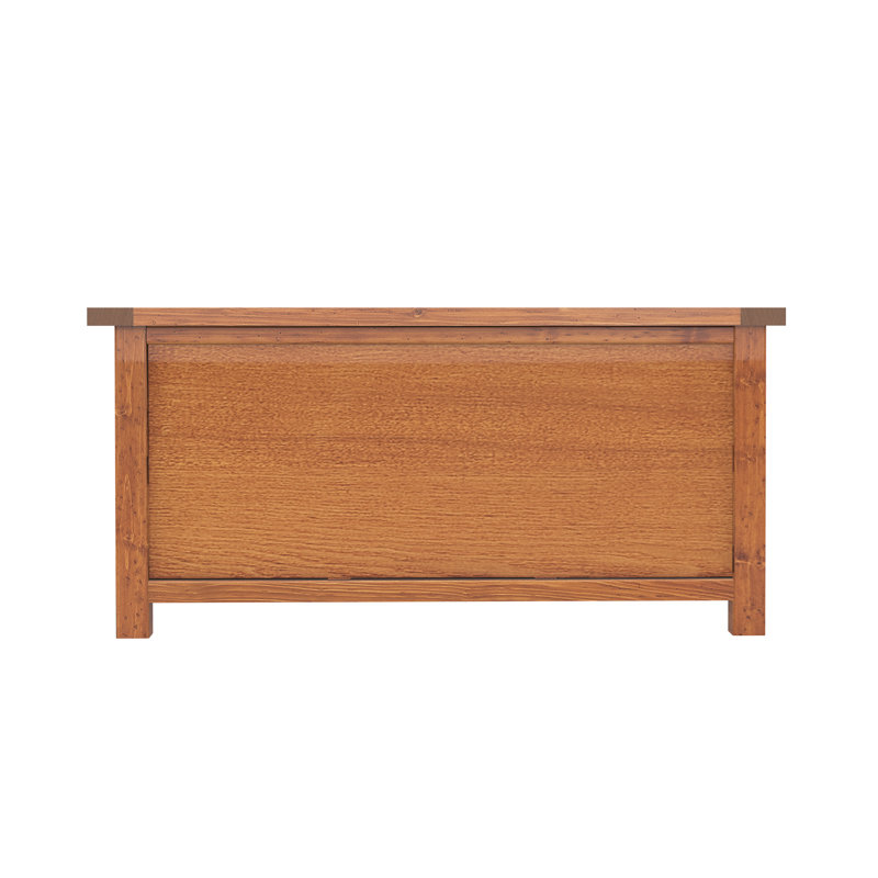 Wood Flip Top Storage Bench, Amber Red