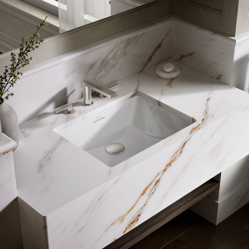 Brazn Rectangle Undermount Bathroom Sink