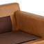 Canapé modulaire 115 po en cuir véritable italien brun clair Zyon-124827279