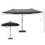 Parasol de marché rectangulaire double face avec mécanisme à manivelle-20067302