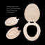 Siège de toilette allongé avec charnières réglables et retrait facile en bois moulé, taille standard-52989307