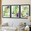 «Bright Tropical Abstraction I», reproduction sur mesure encadrée de qualité supérieure - 3 pièces-796118185-796118187