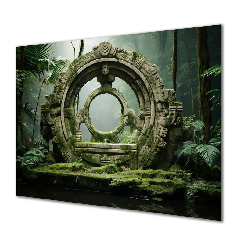 Art mural en métal «Green Jungle Tribal» - surréalisme, H 12 po x l 20 po x P 1 po