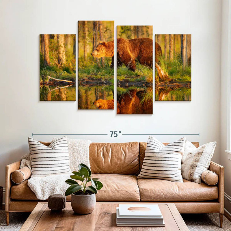 Brampt Wild Forest Bear, 42"H x 68"W